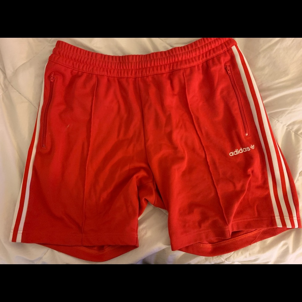 Adidas Track Shorts Red Size Large